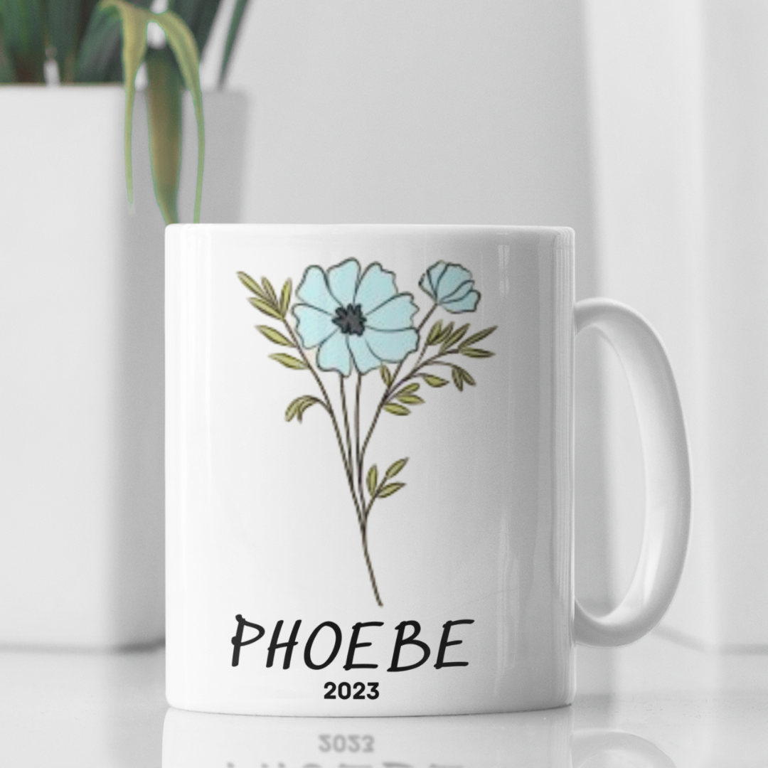 Birth Month flower mug (October)