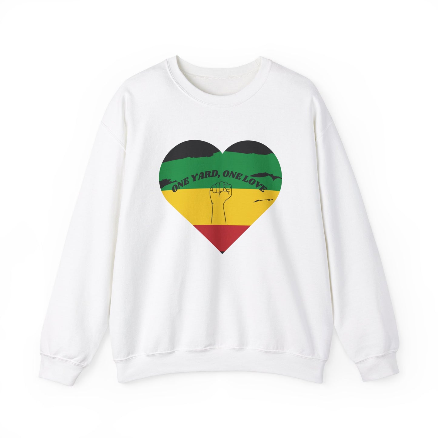 ONE YARD ONE LOVE HEART DESIGN CREWNECK SWEATSHIRT