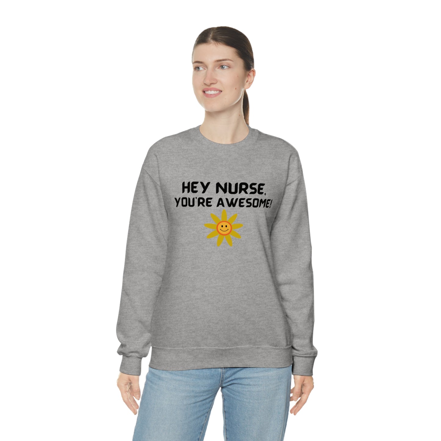 CREWNECK SWEATSHIRT NURSE GIFT WITH AWESOME WORDS FOR NURSE