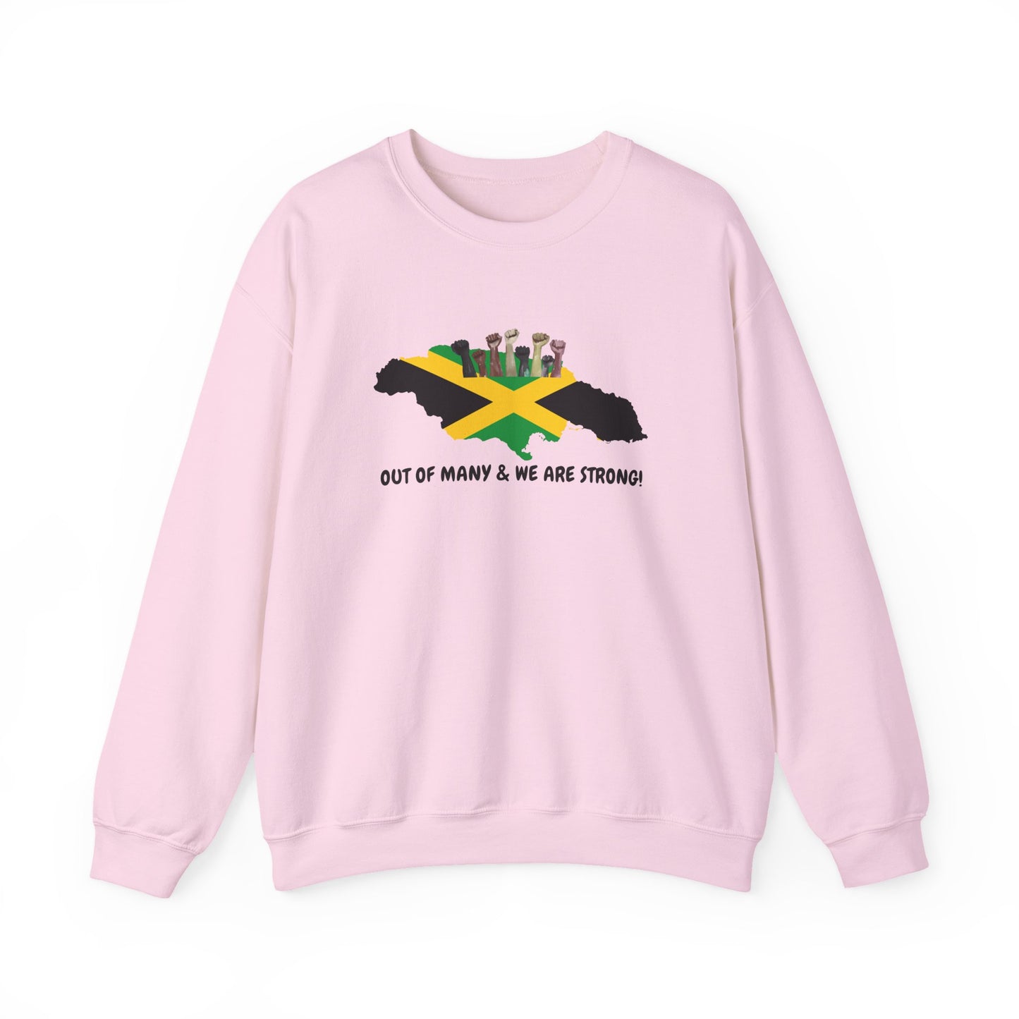 Jamaica  Flag Unity Crewneck Sweatshirt — "Out of Many & We Are Strong"
