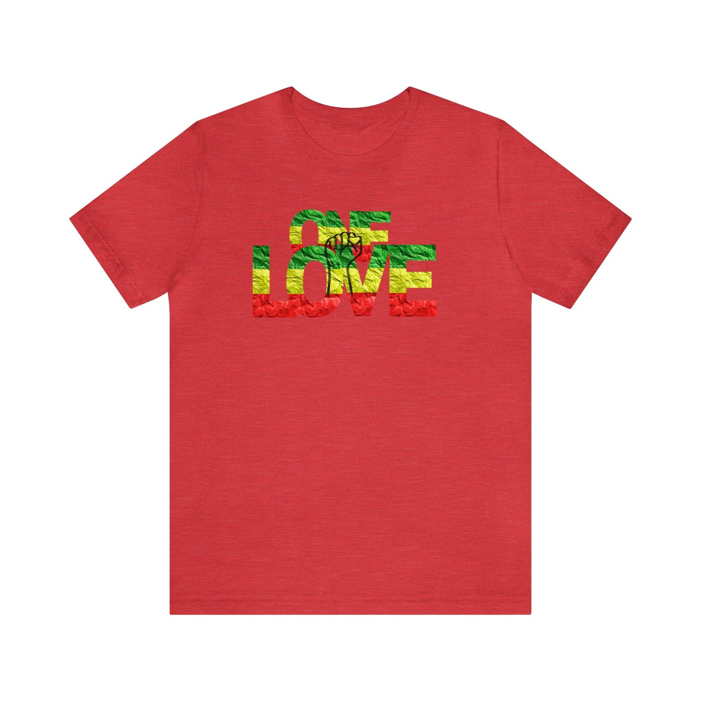 ONE LOVE AND POWER ROOTS COLOR STATEMENT T SHIRT