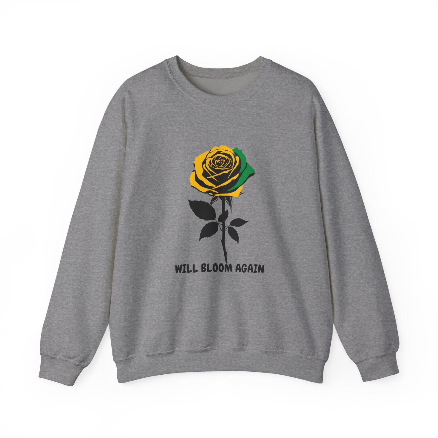 Bloom Again Jamaica  Rose Rose Graphic Crewneck Sweatshirt