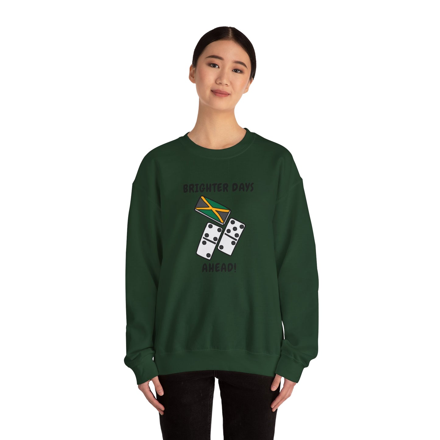 Jamaica Domino Nostalgia Crewneck Sweatshirt Brighter Days Ahead