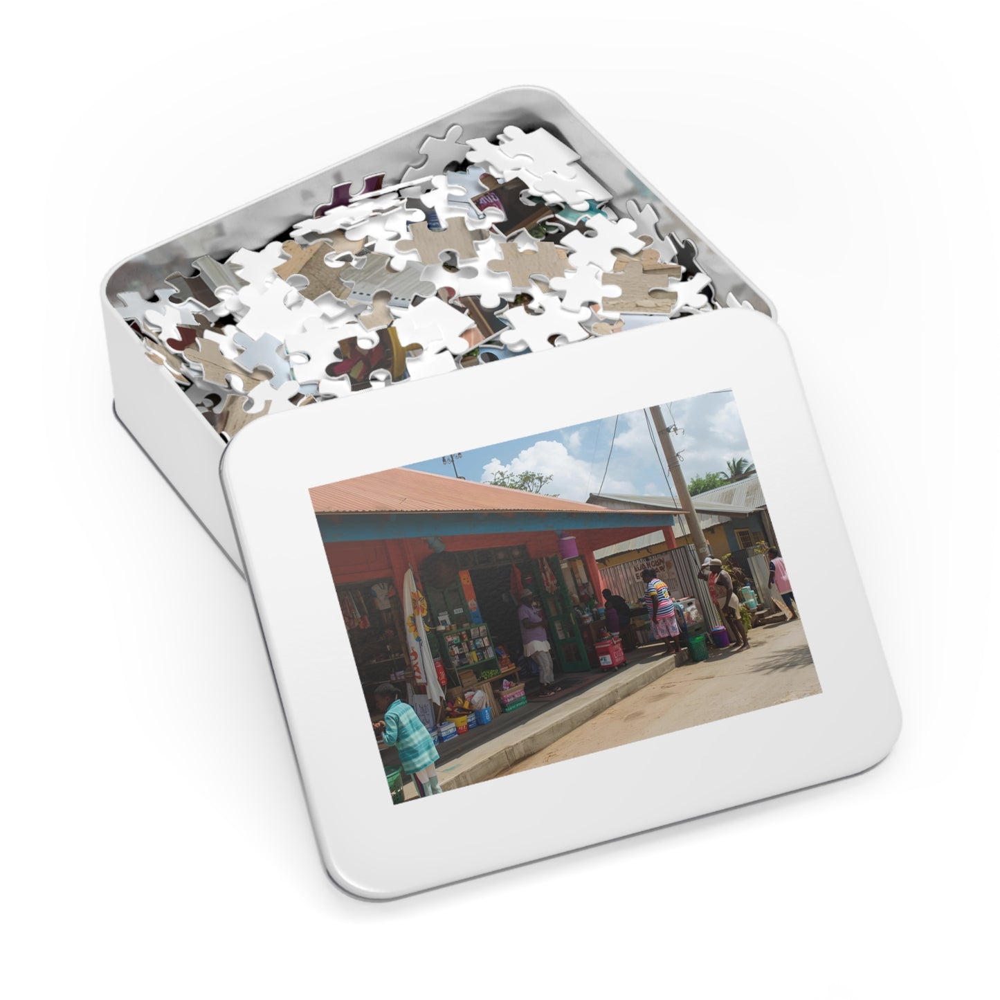 Caribbean Market Scene Jigsaw Puzzle