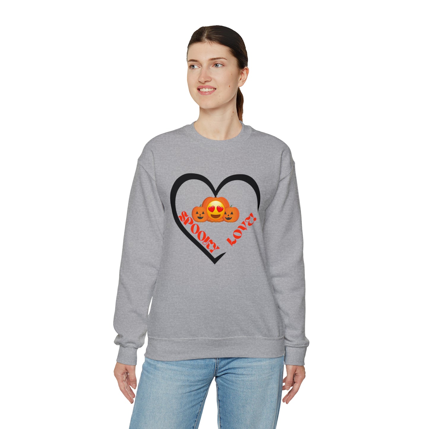 SPOOKY LOVE PUMPKIN THEME HALLOWEEN SWEATSHIRT GIFT