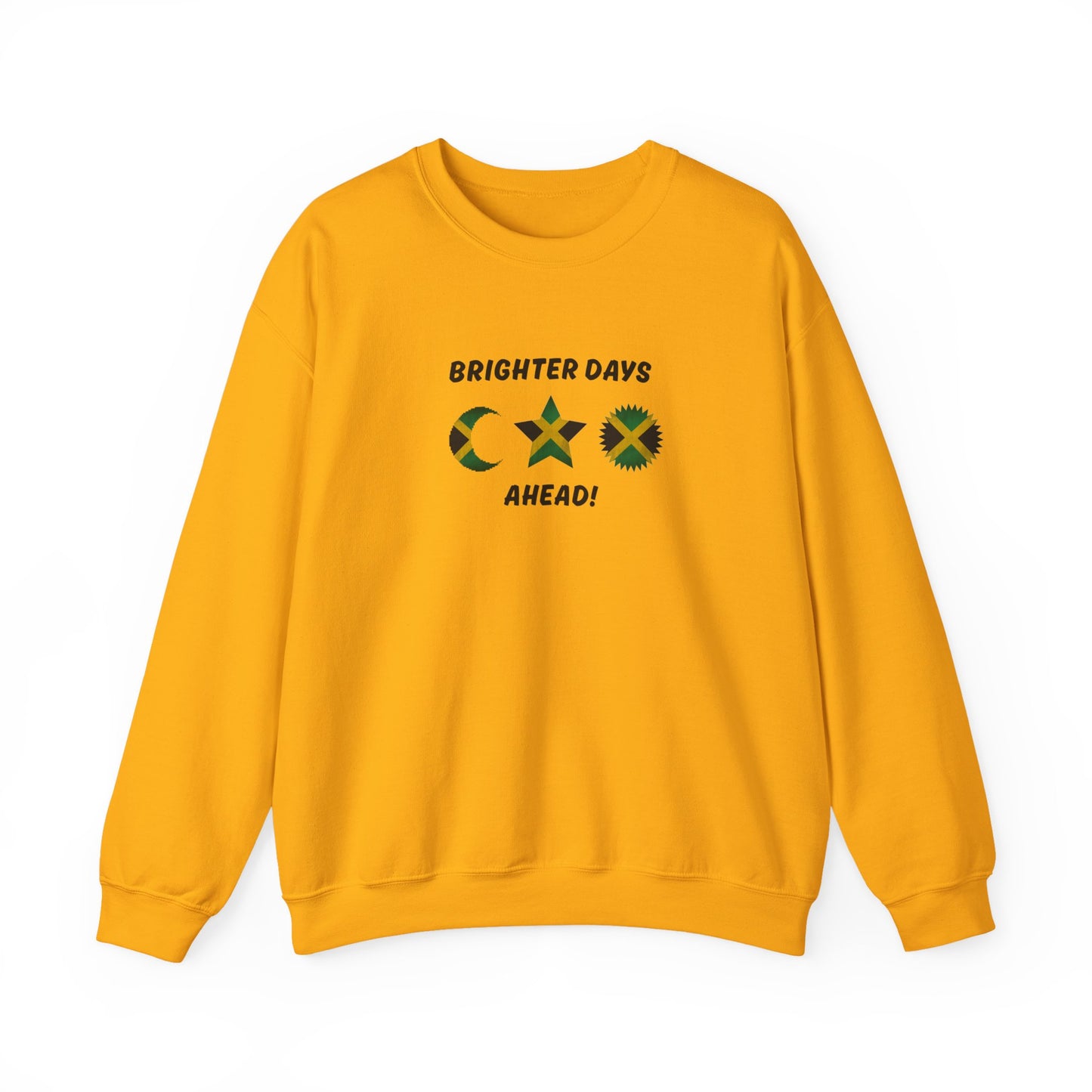Jamaica Brighter Days Ahead Sun Moon Star Crewneck Sweatshirt