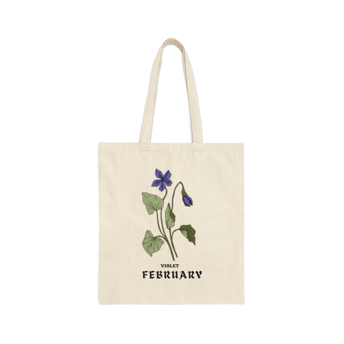 FEBRUARY BIRTH MONTH FLOWER TOTE (VIOLET)