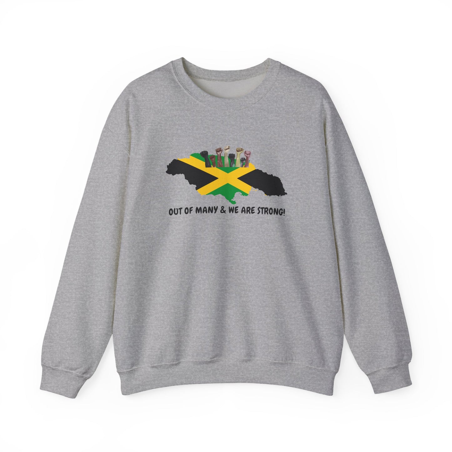 Jamaica  Flag Unity Crewneck Sweatshirt — "Out of Many & We Are Strong"