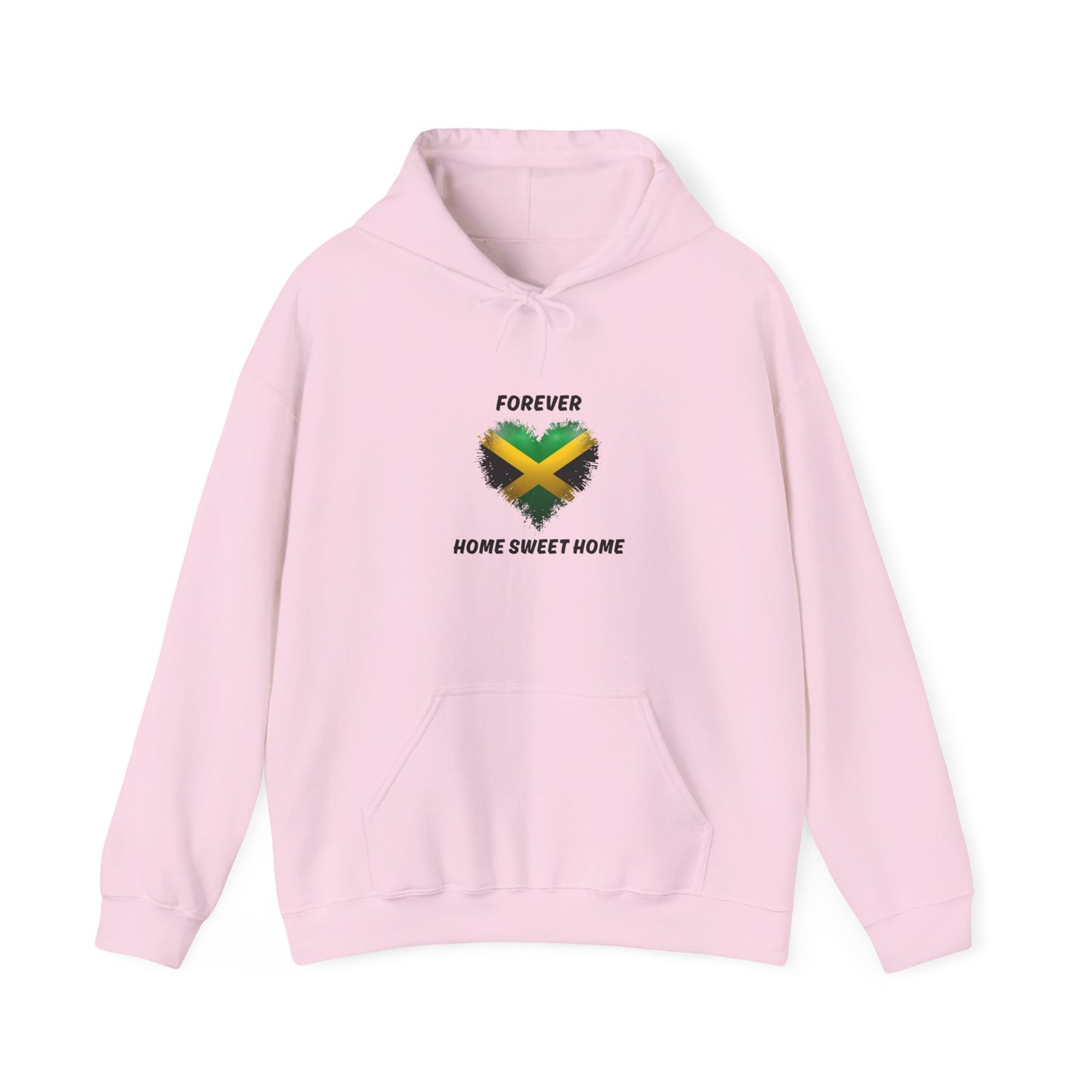 Jamaica Heart Hoodie – "Forever Home Sweet Home" Jamaican Flag Pullover
