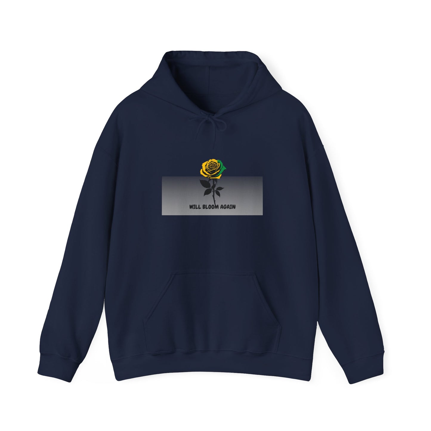Jamaican Color Rose Of Hope "Will Bloom Again" — Graphic Hooded Sweatshirt