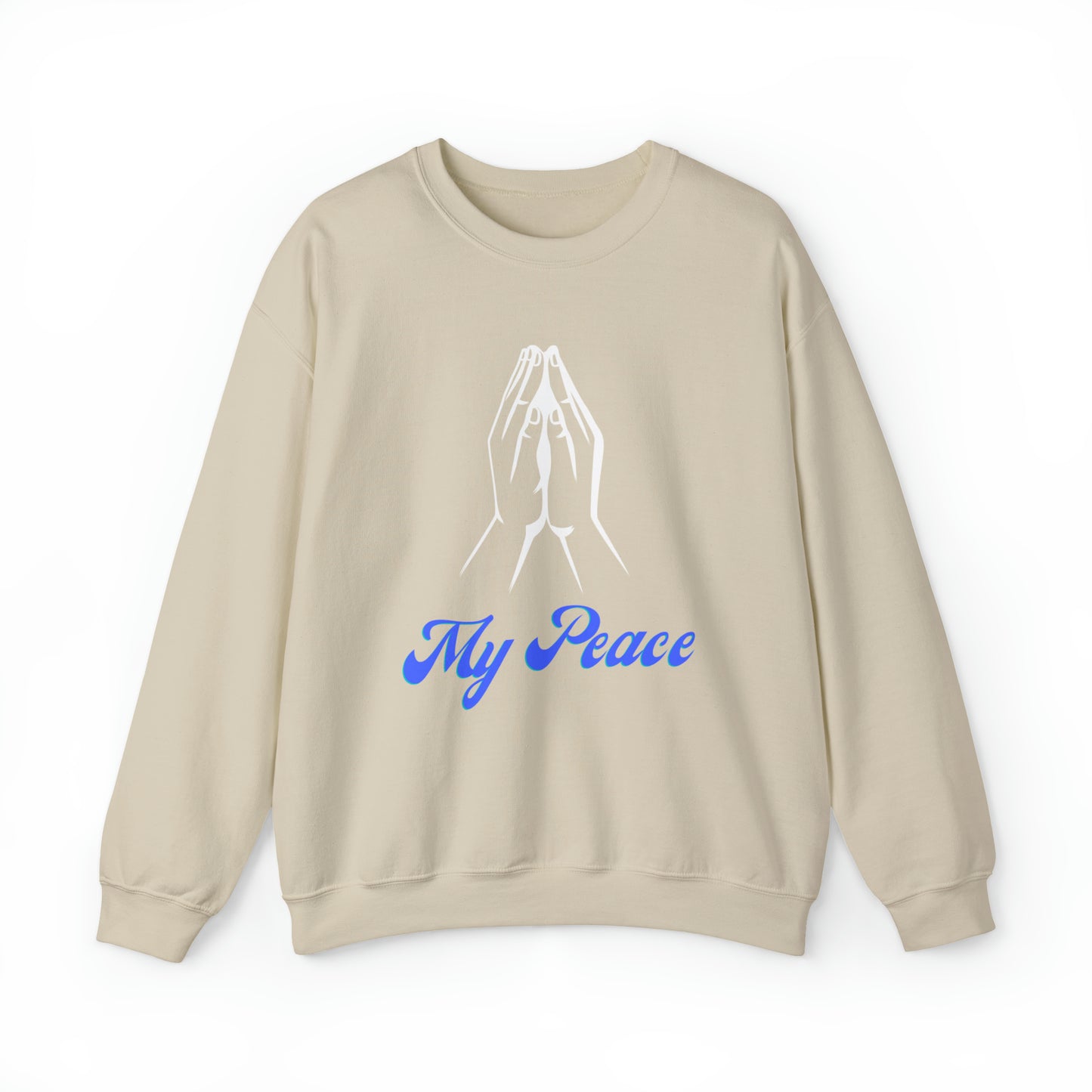 Praying Hands design crewneck sweatshirt