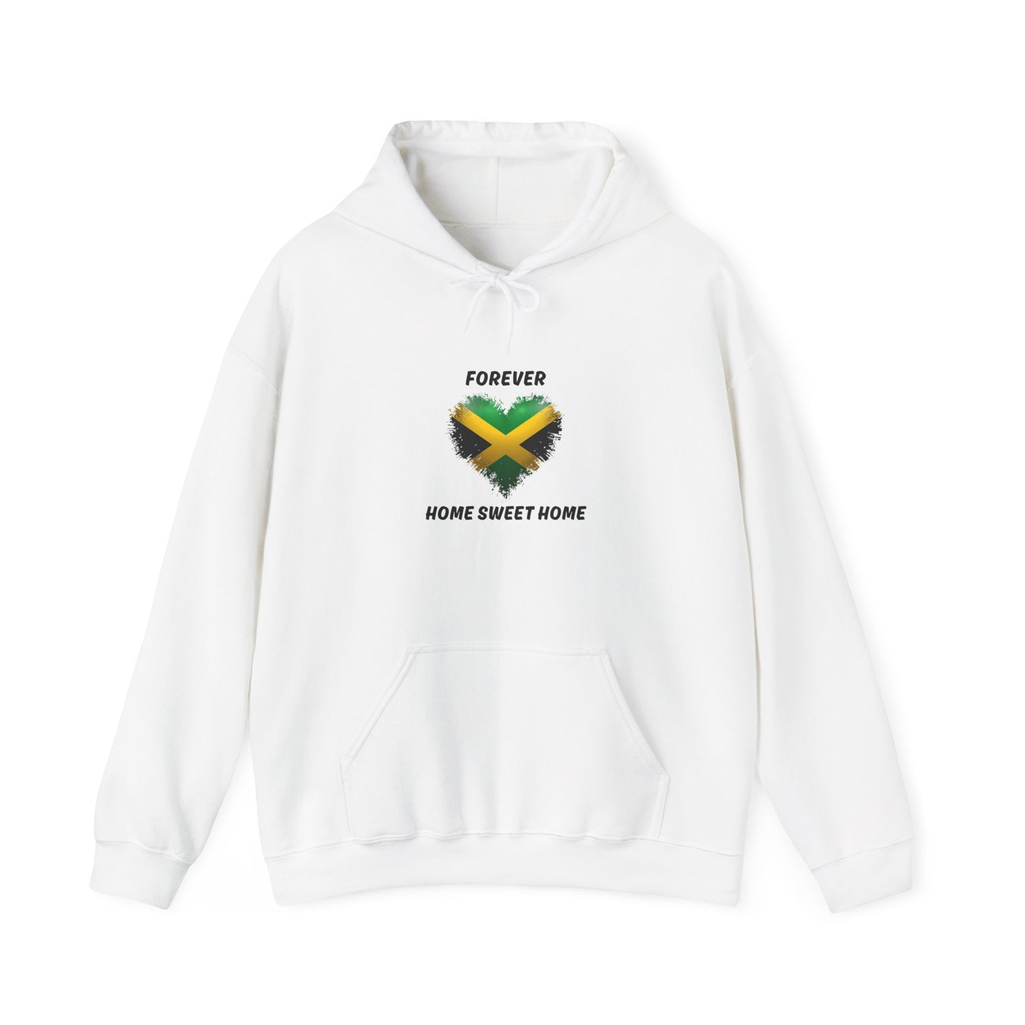 Jamaica Heart Hoodie – "Forever Home Sweet Home" Jamaican Flag Pullover