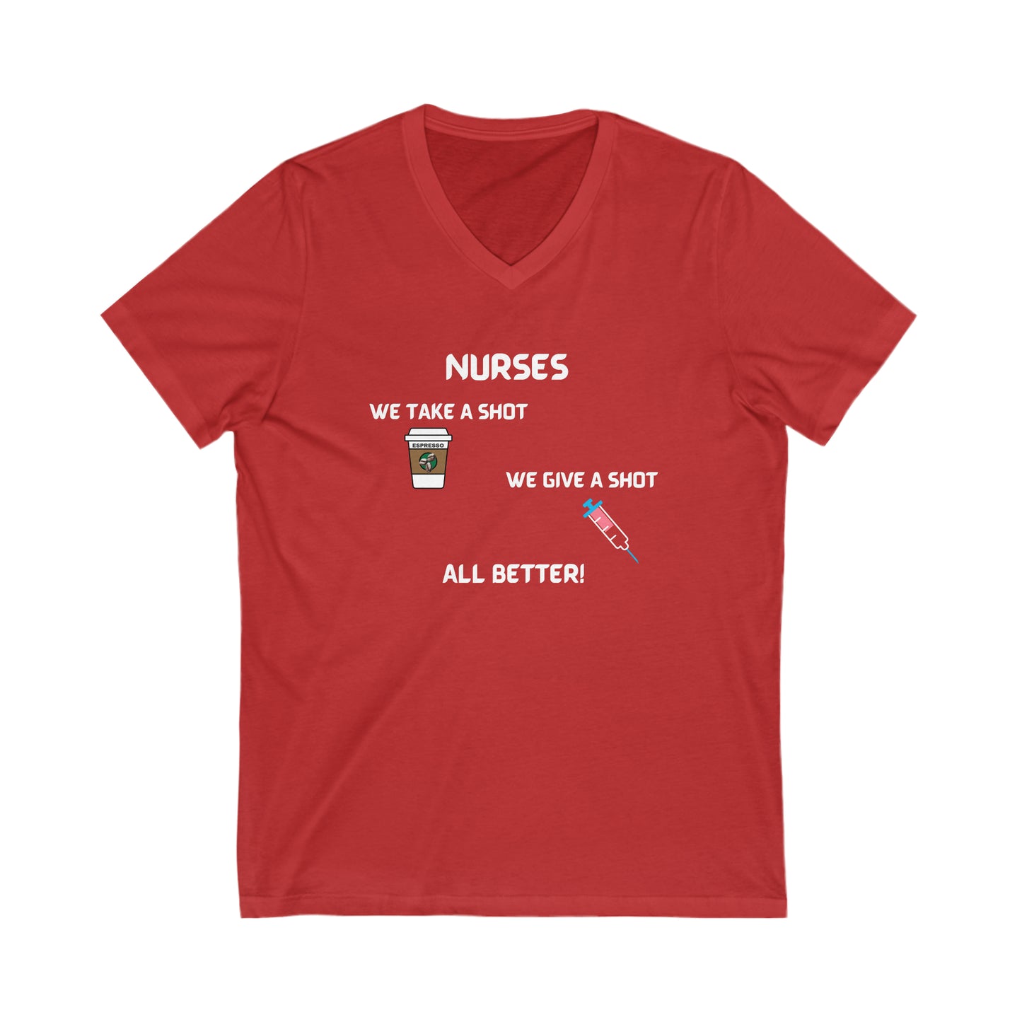 UNISEX V NECK NURSE FUNNY T SHIRT GIFT