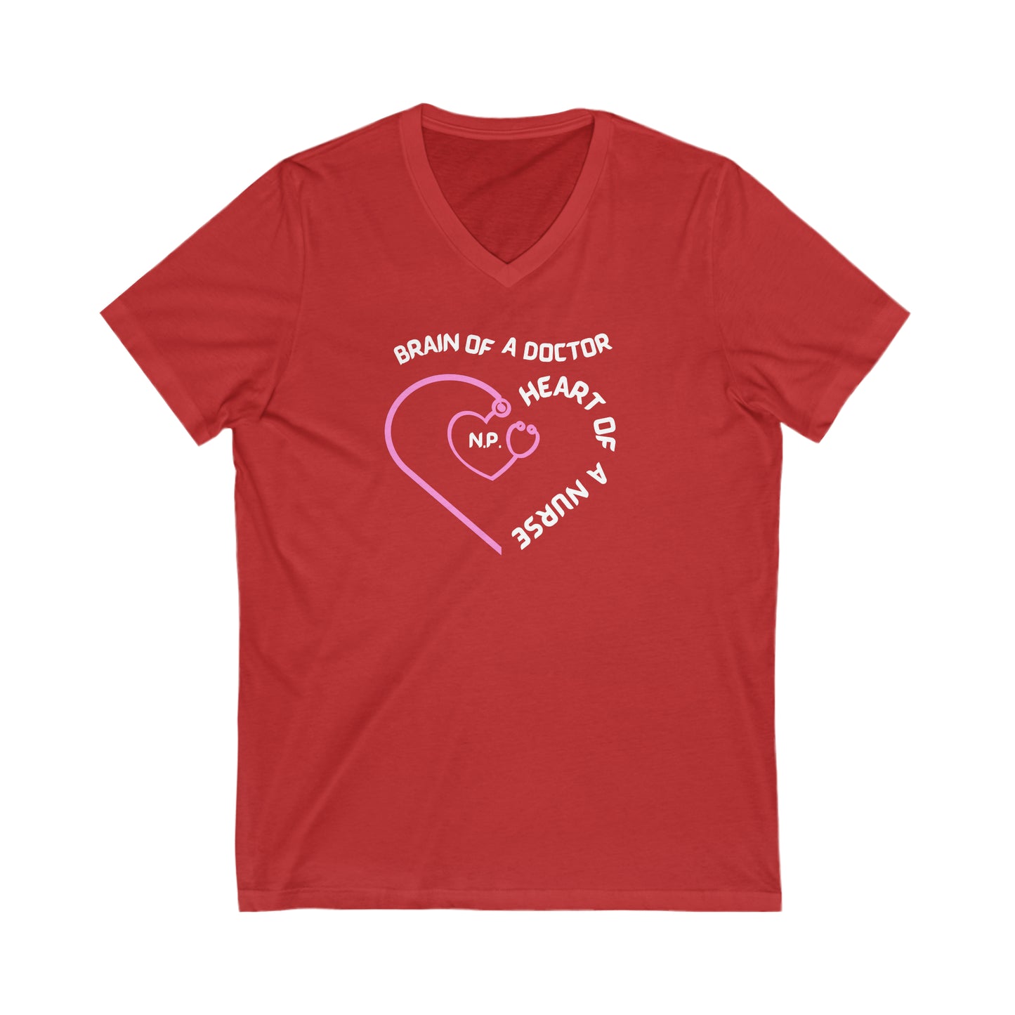 HEART OF A NURSE CUTE V NECK TEE SHIRT GIFT FOR NURSE PRACTITIONER