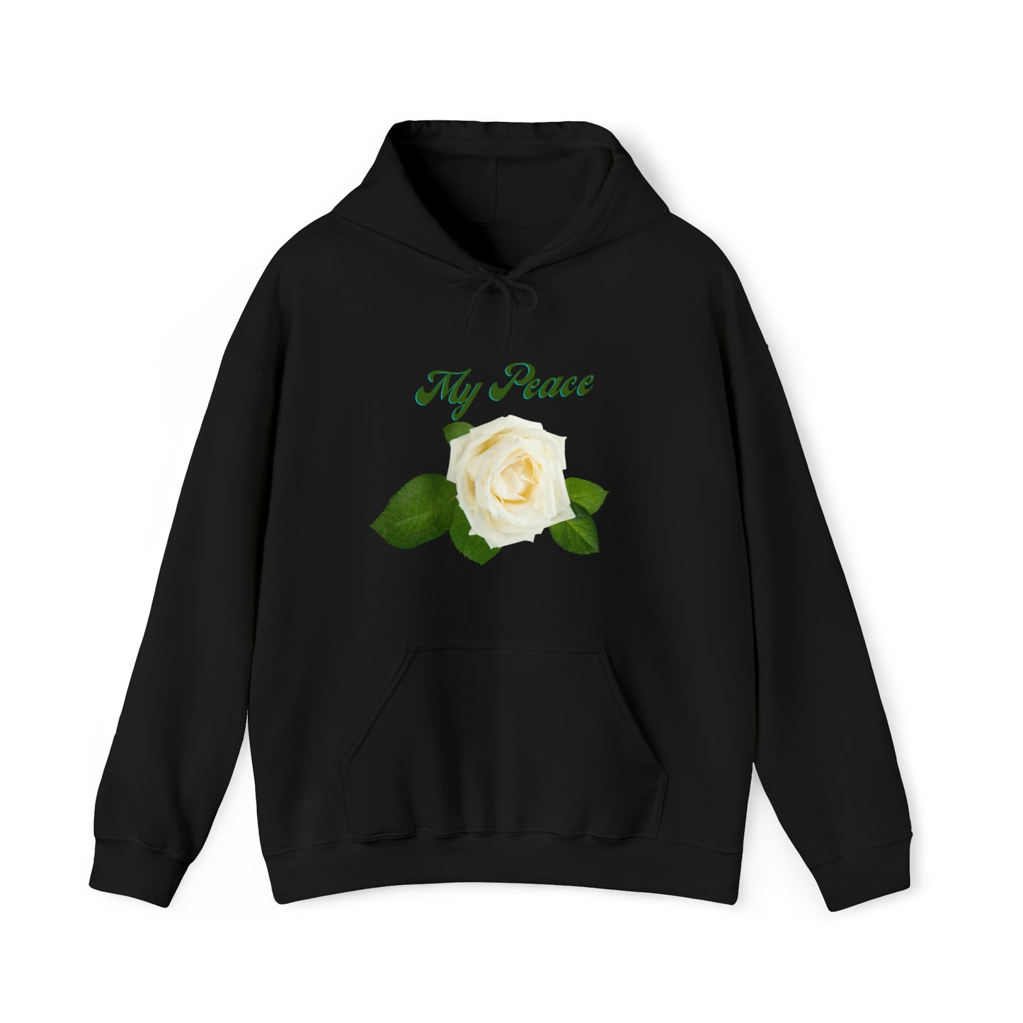 White Rose Flower Statement Hooded Sweatshirt Gift