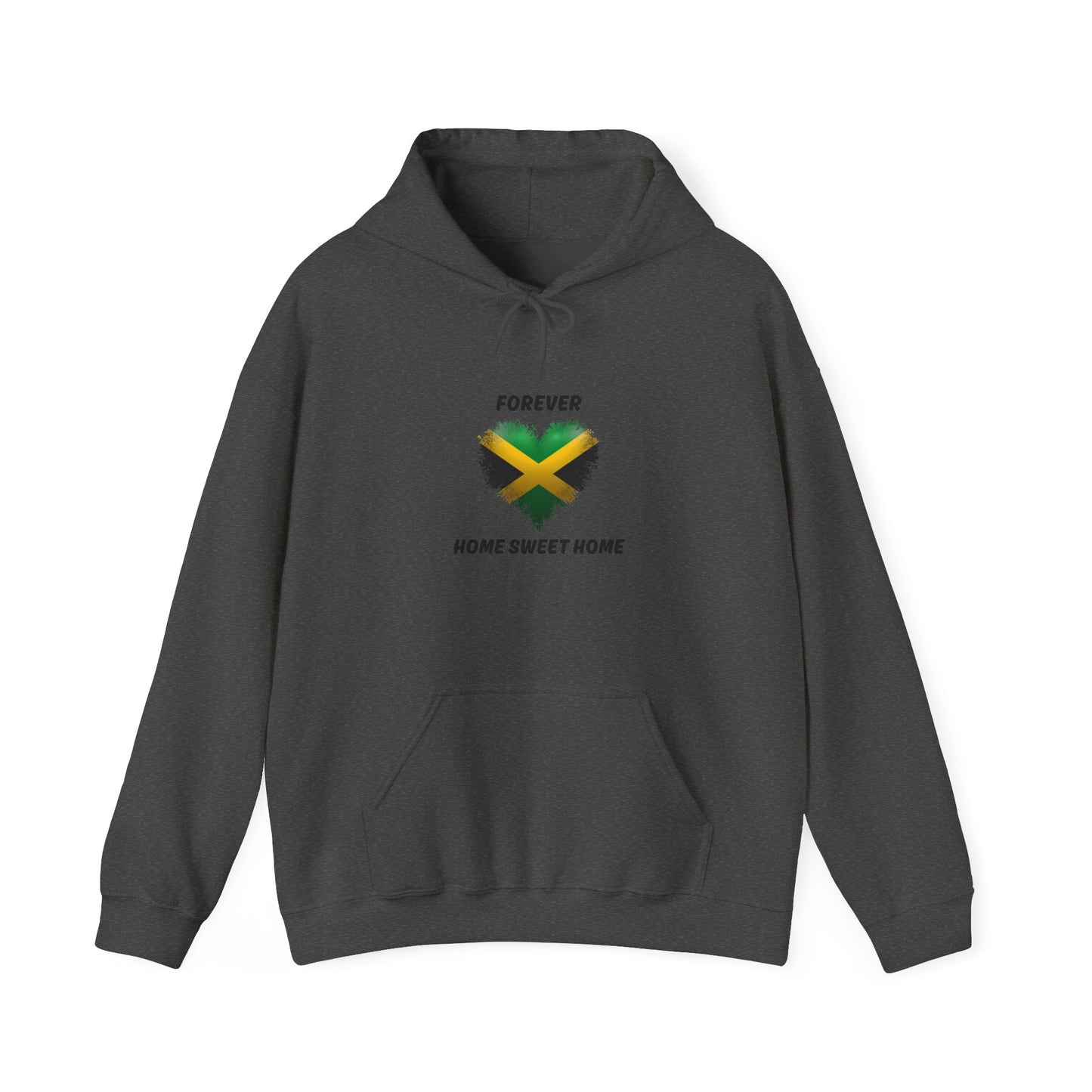 Jamaica Heart Hoodie – "Forever Home Sweet Home" Jamaican Flag Pullover