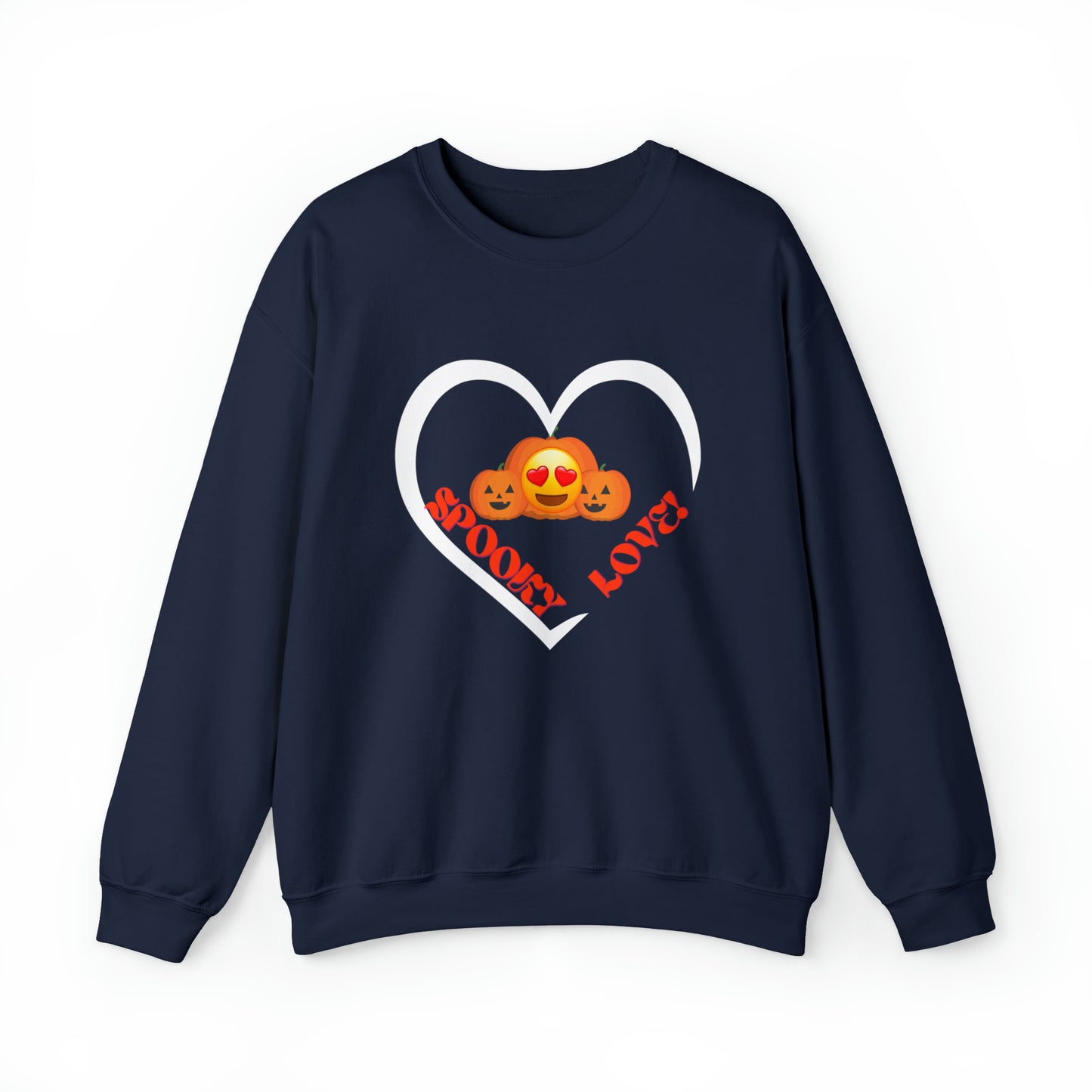 SPOOKY LOVE HEART PUMPKIN HALLOWEEN SWEATSHIRT GIFT