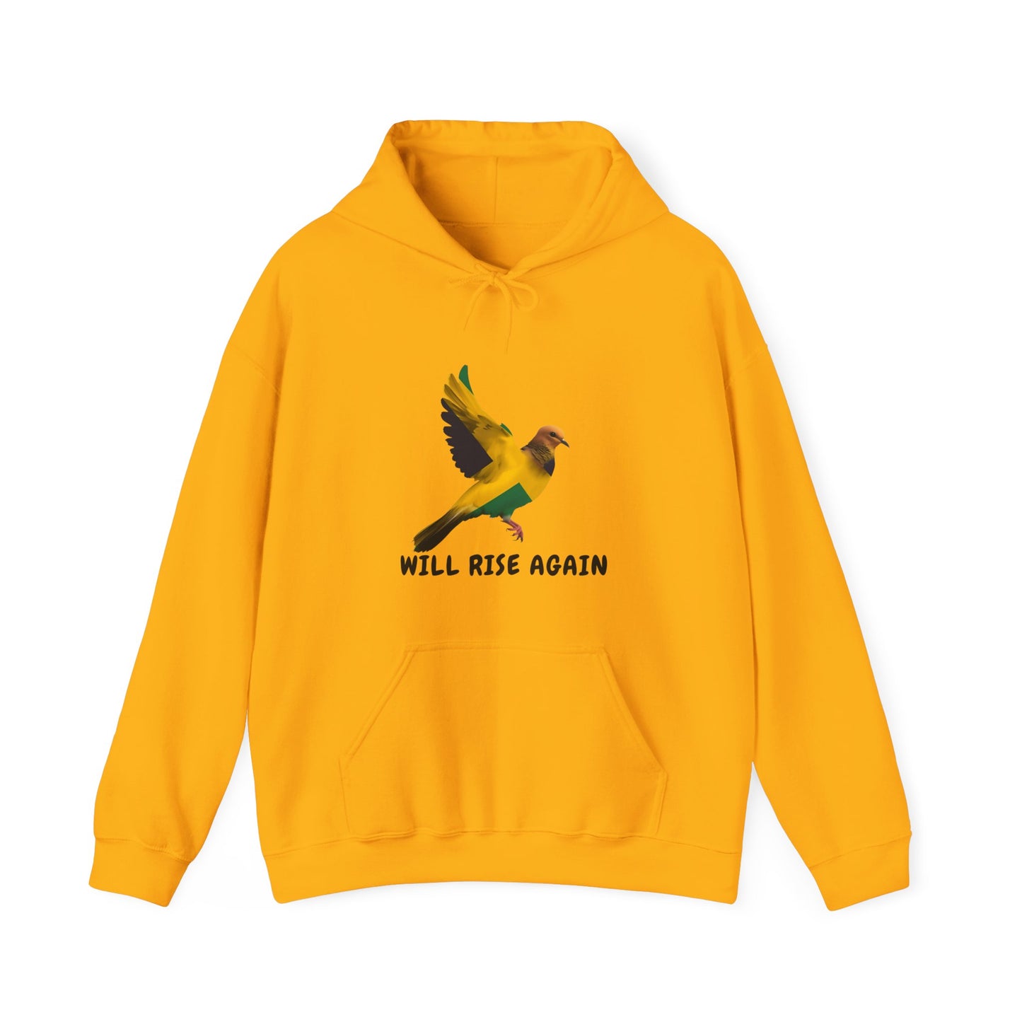 Will Rise Again Jamaica Bird Inspirational Hooded Pullover