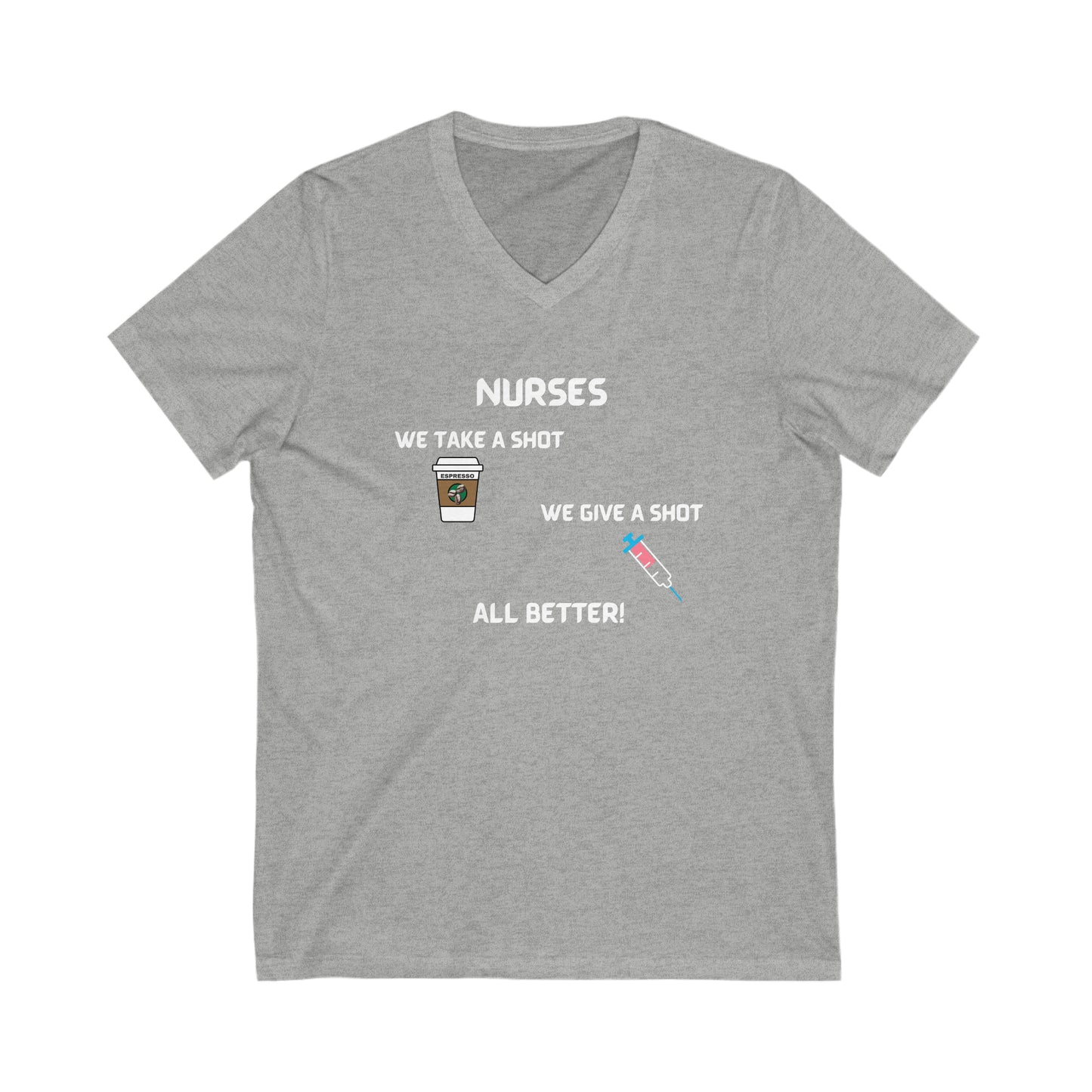 UNISEX V NECK NURSE FUNNY T SHIRT GIFT