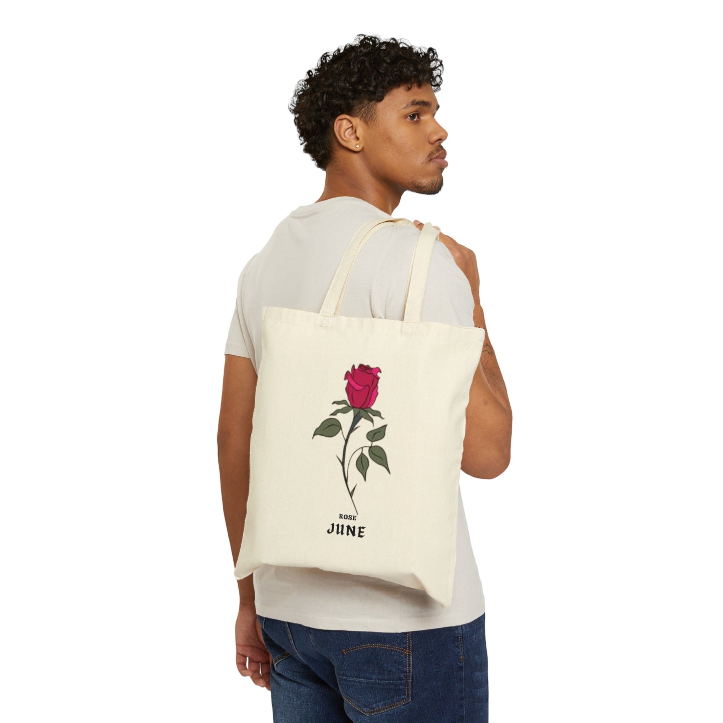 JUNE BIRTH MONTH FLOWER TOTE GIFT (ROSE)