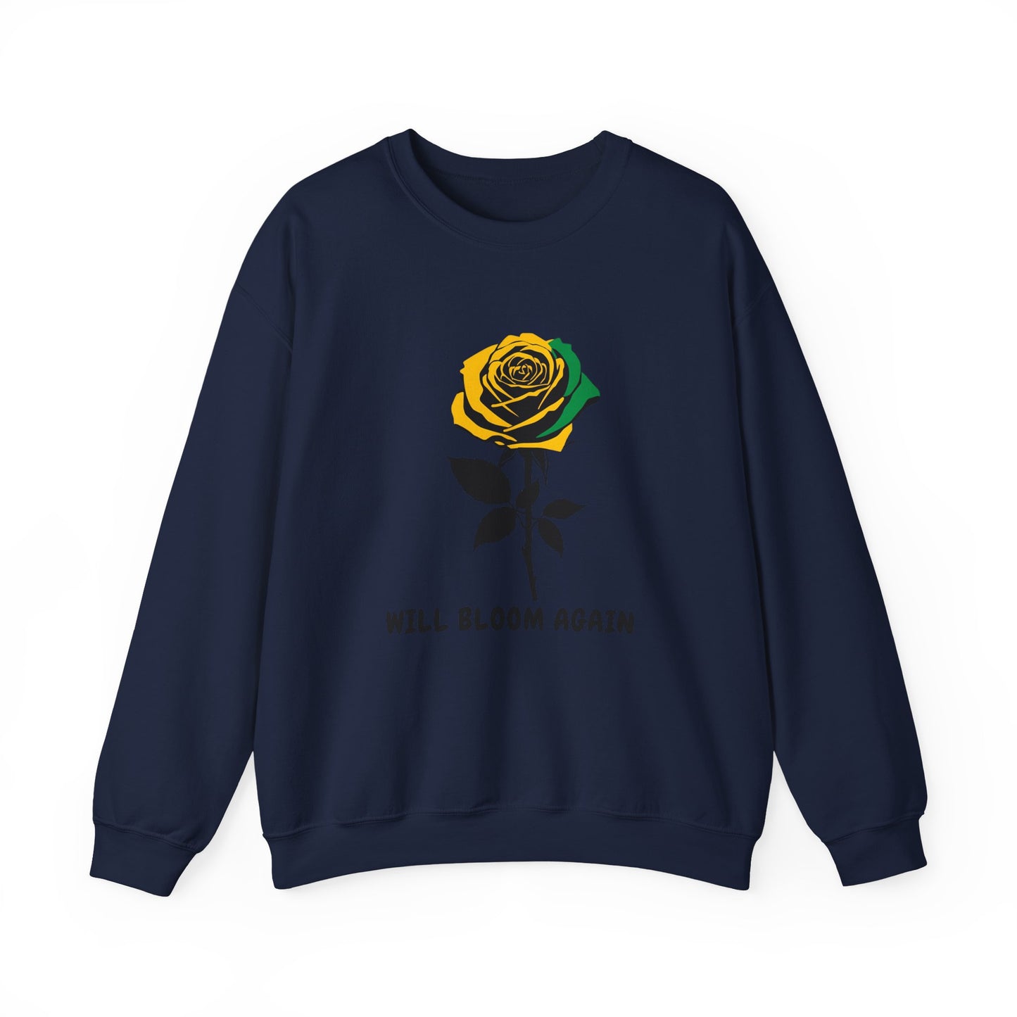 Black, Yellow & Green Rose Graphic  Will Bloom Again Gift of Hope (E G)