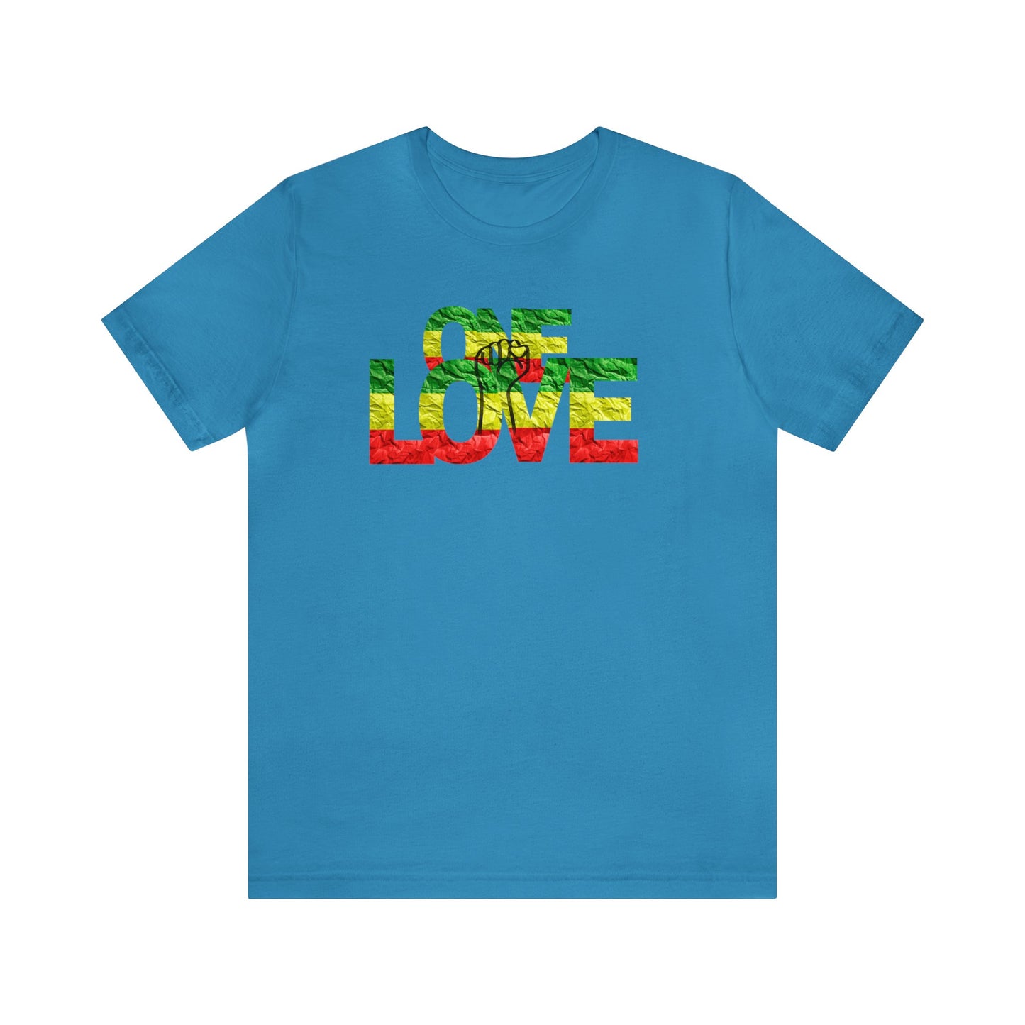 ONE LOVE AND POWER ROOTS COLOR STATEMENT T SHIRT