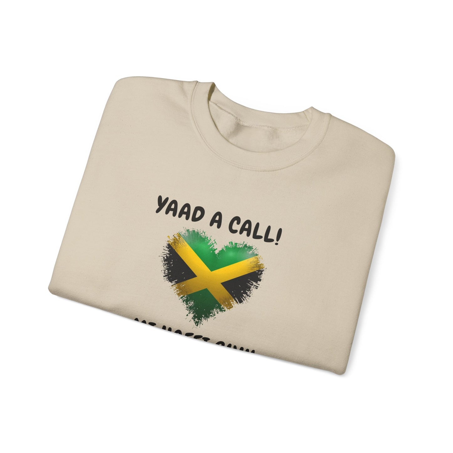 Jamaica Pride Heart Crewneck Sweatshirt – "Yaad Ah Call! Mi Haffi Guh!"