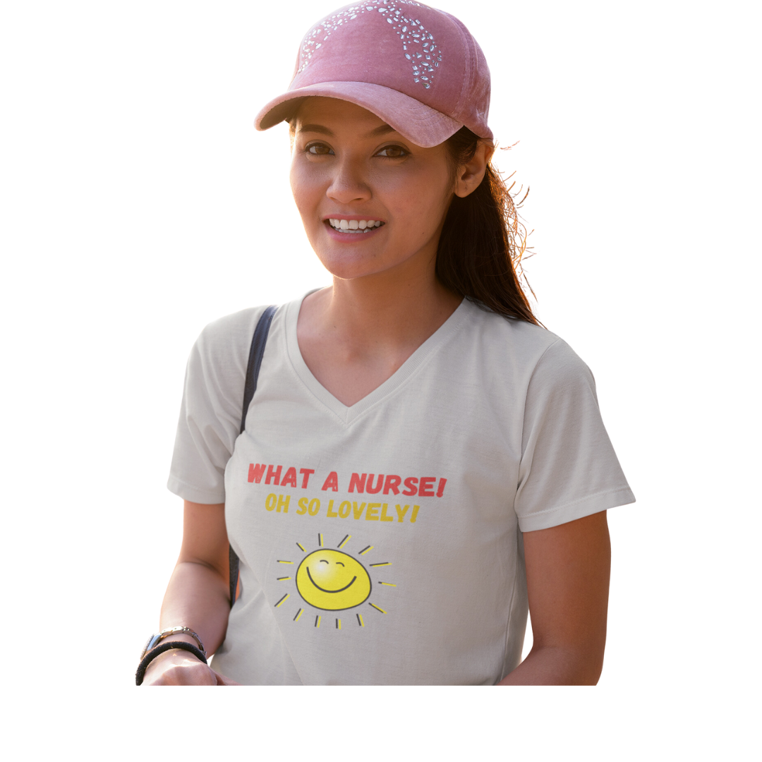 UNISEX V NECK T SHIRT  NURSE GIFT