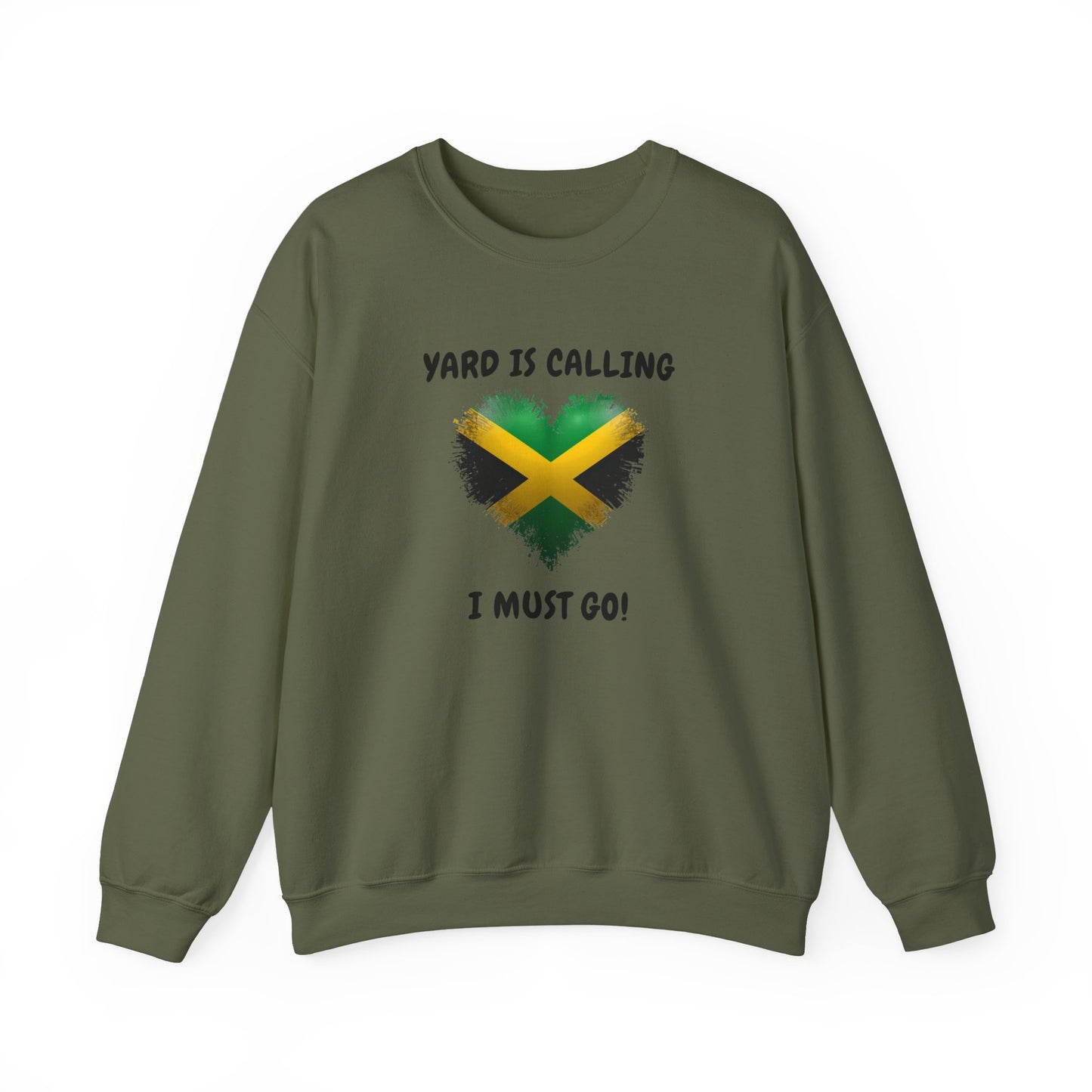 Jamaica Heart Sweatshirt - "Yard Is Calling I Must Go" Crewneck