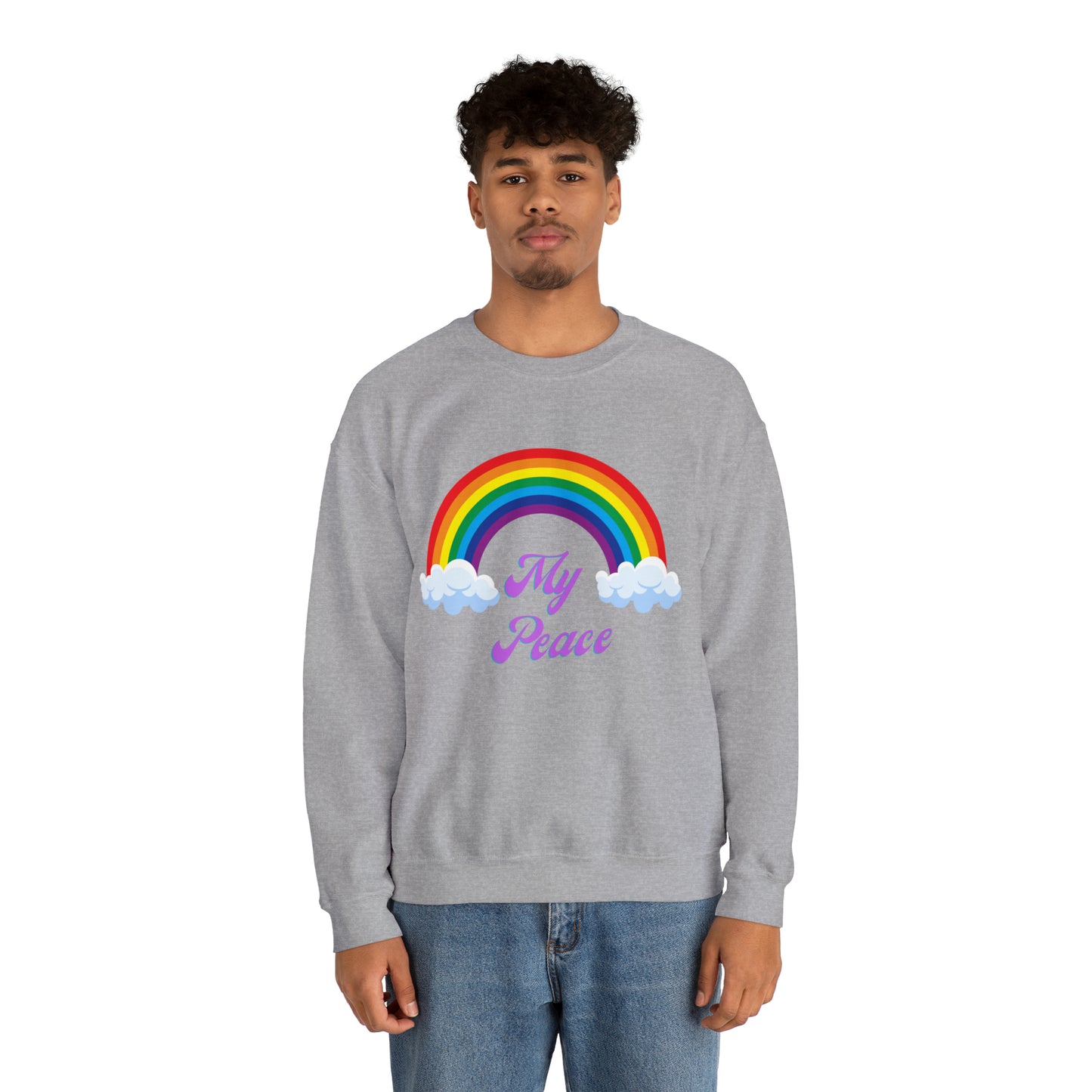 Rainbow design statement Crewneck sweatshirt gift