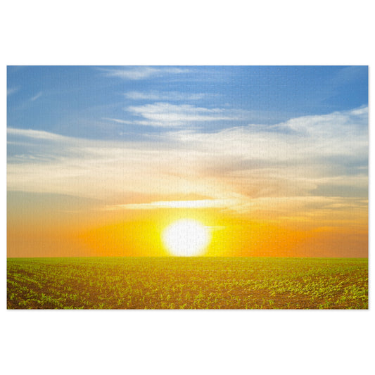 Nature Sunny Glow Jigsaw Puzzle with Tin