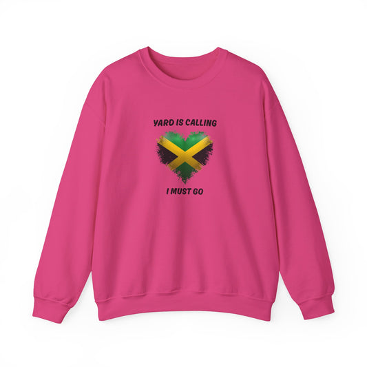 Jamaica Heart Sweatshirt - "Yard Is Calling I Must Go" Crewneck