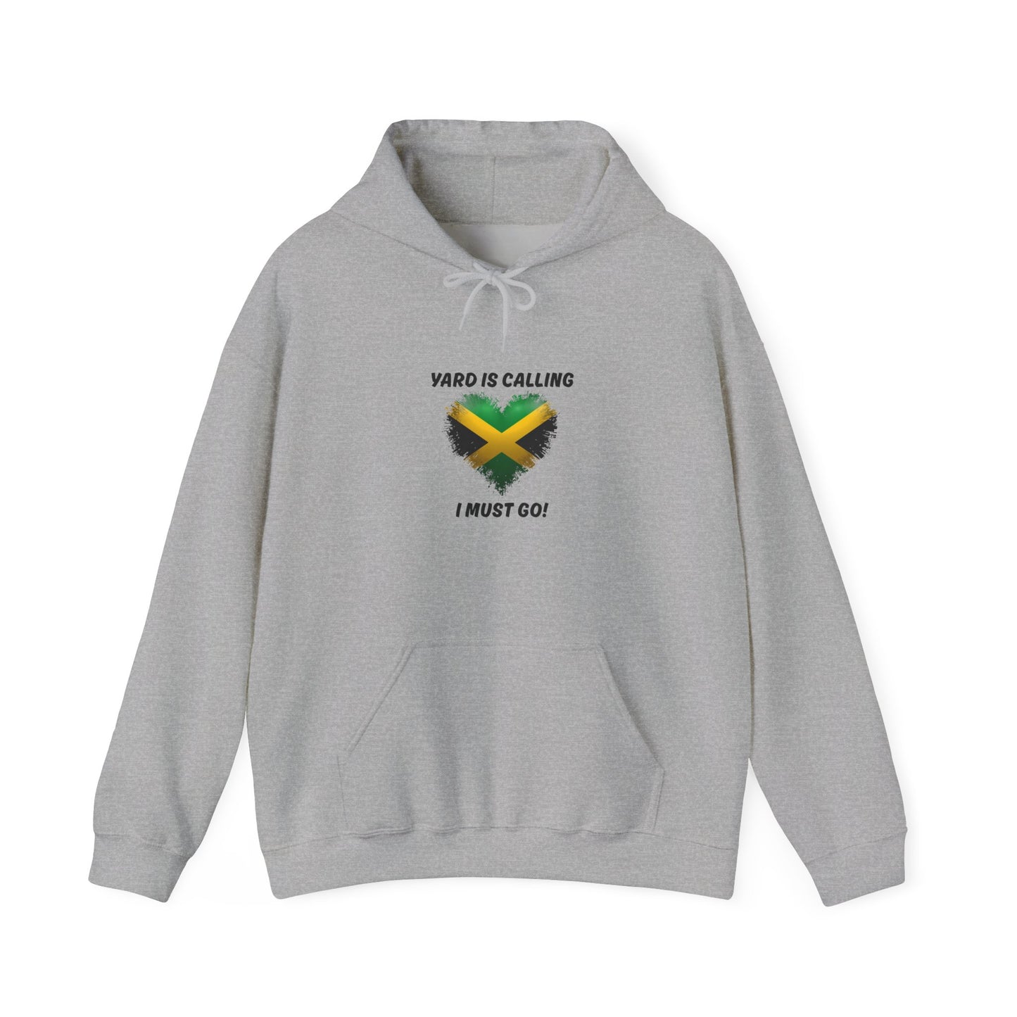 Jamaica  Flag Heart Hoodie "Yard Is Calling, I Must Go" Pullover