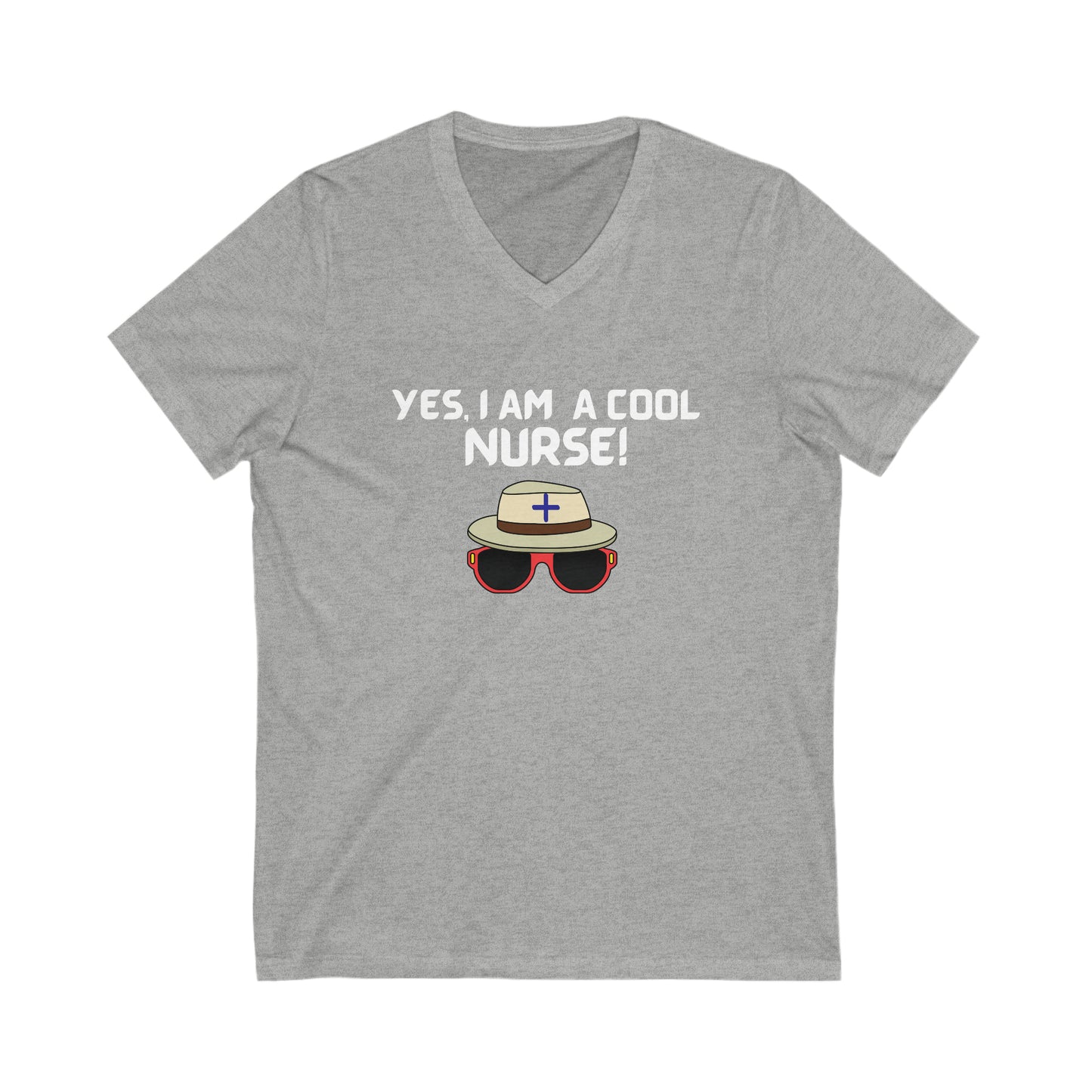 I AM A COOL NURSE V NECK T SHIRT GIFT FOR NURSES