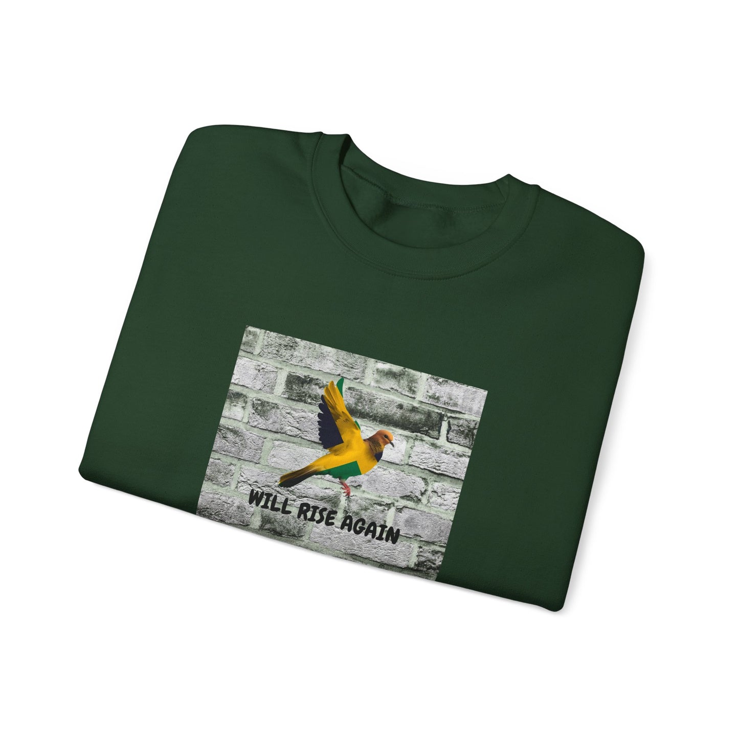 Will Rise Again Graphic Bird Jamaica support Crewneck Shirt
