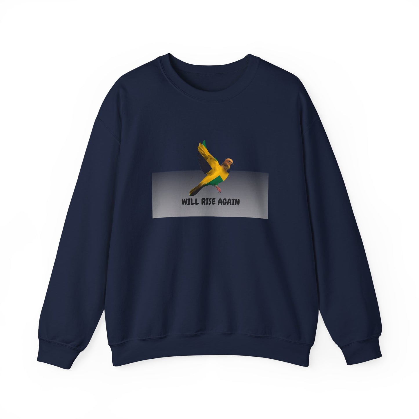 Jamaica Will Rise Again Flying Bird Inspirational Graphic Sweatshirt