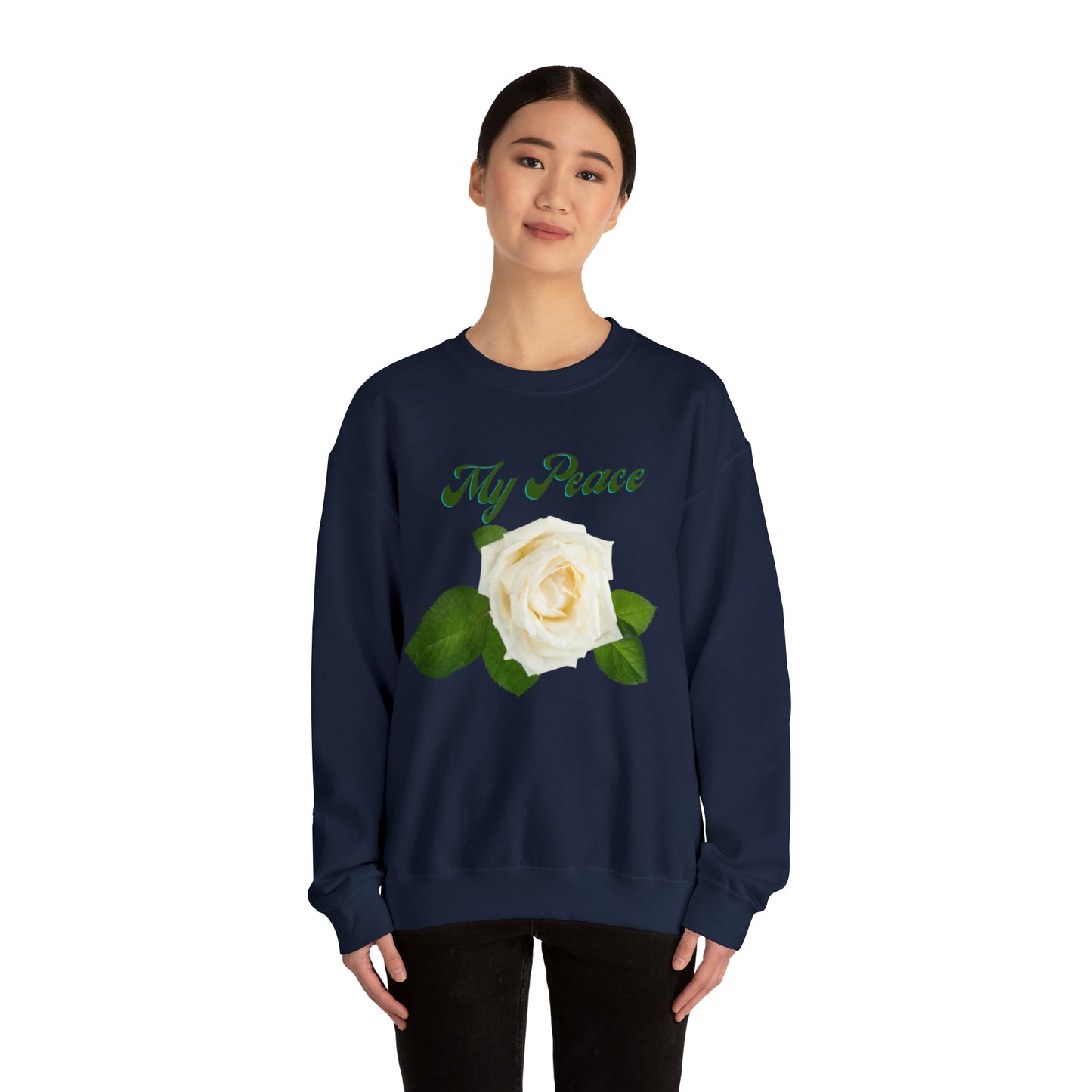 White Rose Design Statement Sweatshirt Gift