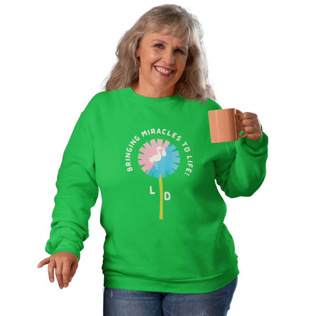 L AND D  MIRACLE CREWNECK SWEATSHIRT NURSES GIFT FOR L  AND D NURSES