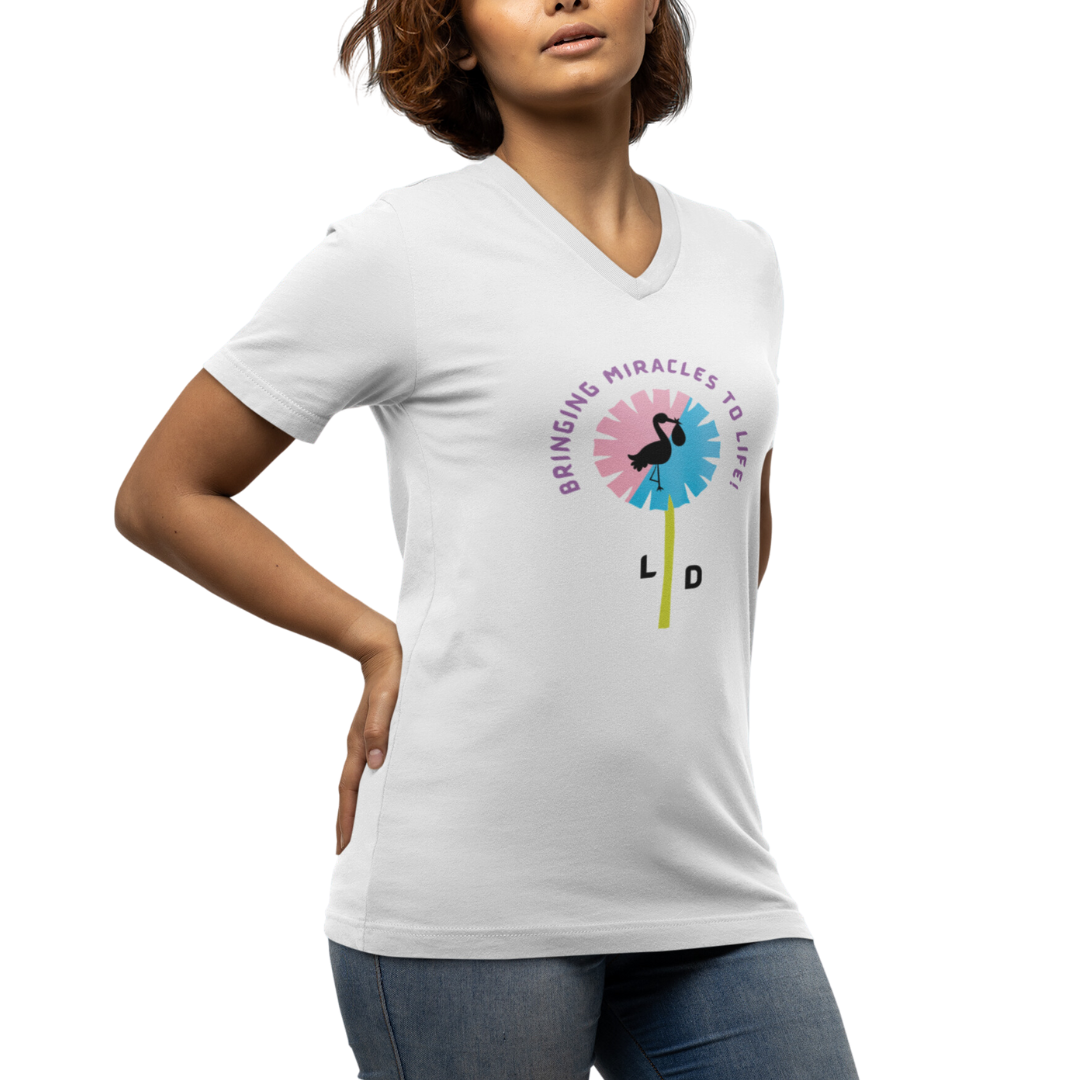 L AND D UNISEX V NECK MIRACLES T SHIRT GIFTS FOR NURSES