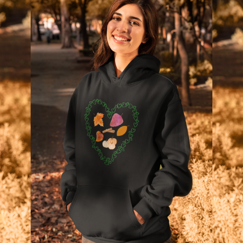 LOVE FALL HOODED SWEATSHIRT GIFT