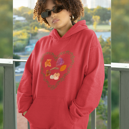 LOVE FALL HOODED SWEATSHIRT GIFT