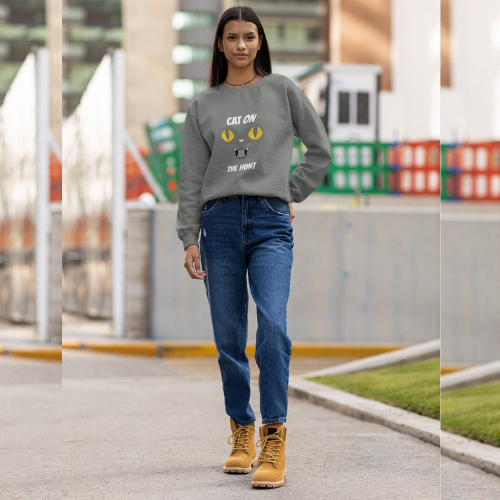 SCARY CAT HALLOWEEN SWEATSHIRT