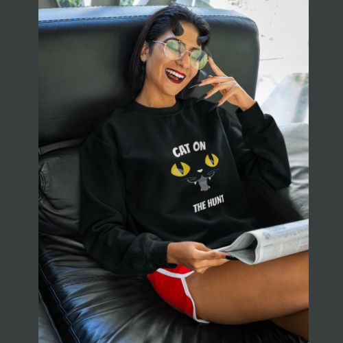 SCARY CAT HALLOWEEN SWEATSHIRT