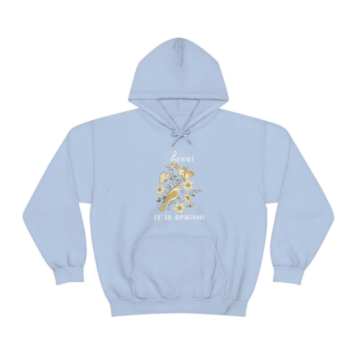 SING IT IS SPRING UNISEX HOODIE GIFT WITH  WHITE FONT