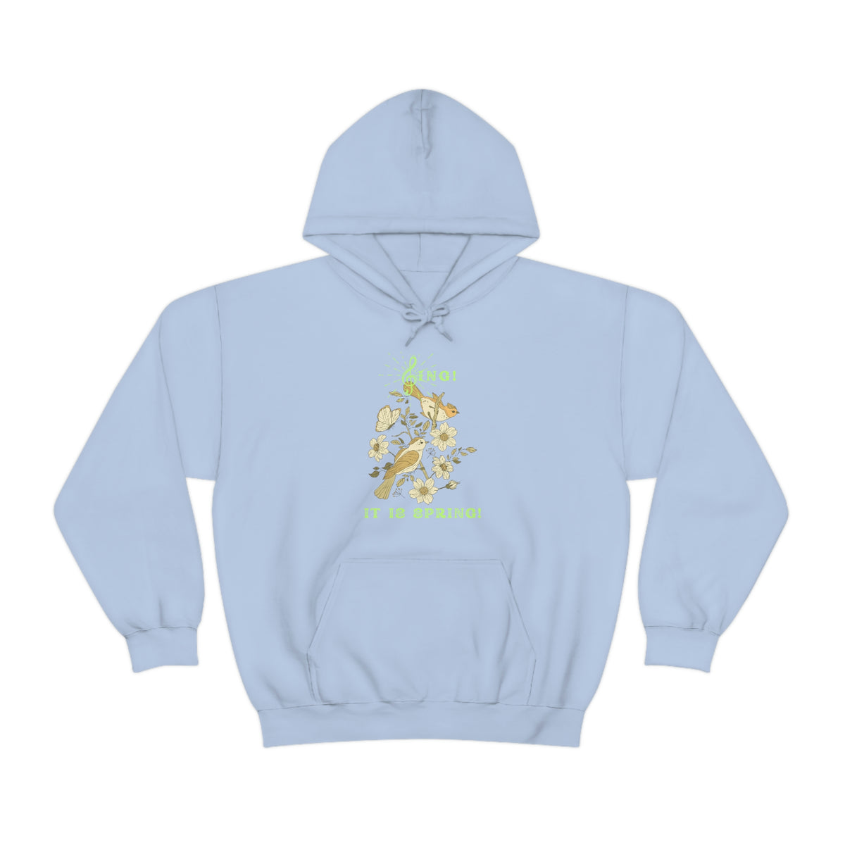 SING THIS IS SPRING UNISEX HOODIE  GIFT WITH GREEN FONT