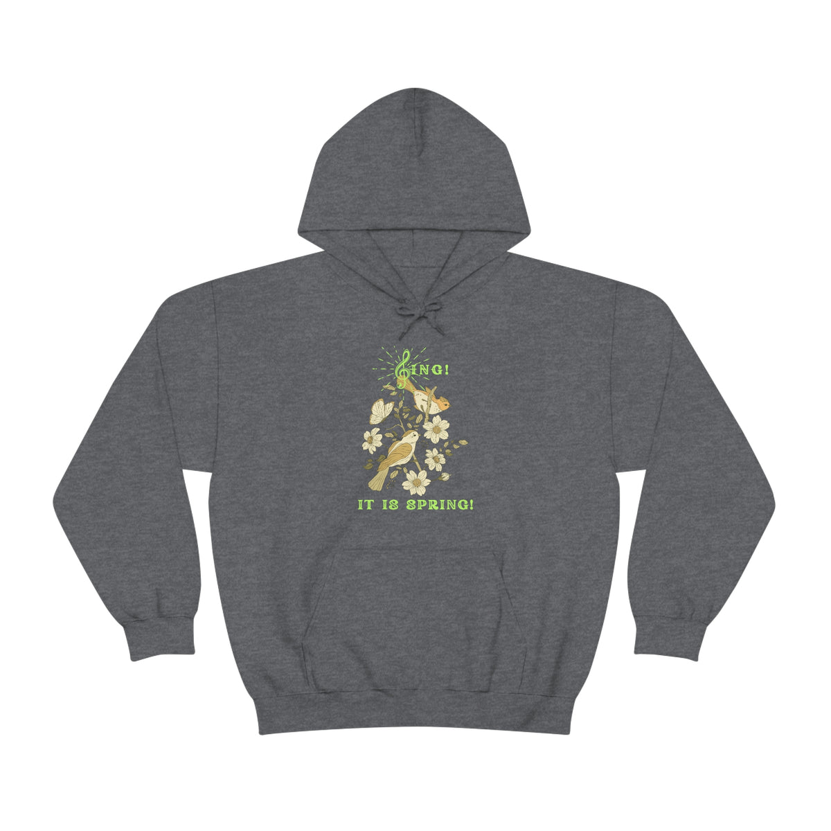 SING THIS IS SPRING UNISEX HOODIE  GIFT WITH GREEN FONT