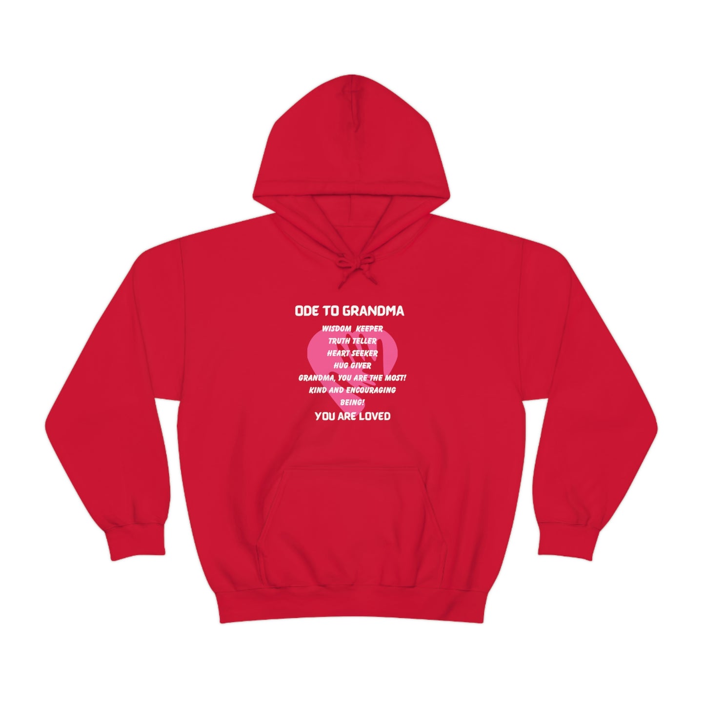 ODE TO GRANDMA HOODED SWEATSHIRT GIFT FOR GRAN (WHITE FONT)