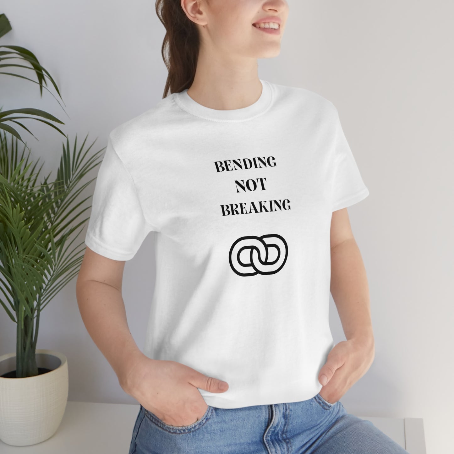 Bending not breaking inspirational words on a t shirt, t shirt that motivates t shirt gifts for friends and family