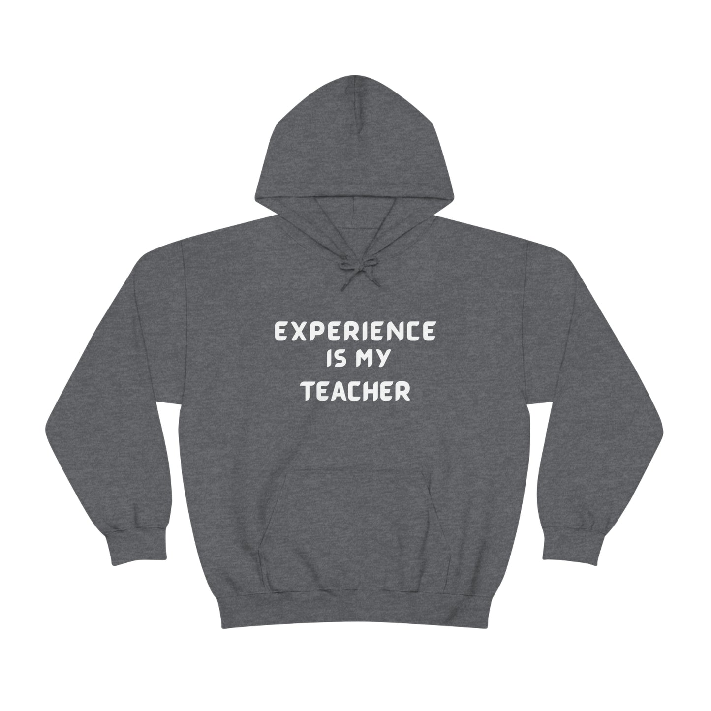 EXPERIENCE IS MY TEACHER UNISEX HOODIE GIFT FOR MATURE FRIEND GIFT HOODIE FOR SUCCESSFUL FRIEND INSPIRATIONAL QUOTES HOODIE GIFT