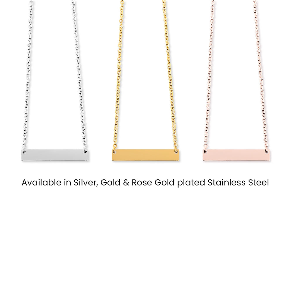 Customized Horizontal Bar Necklace